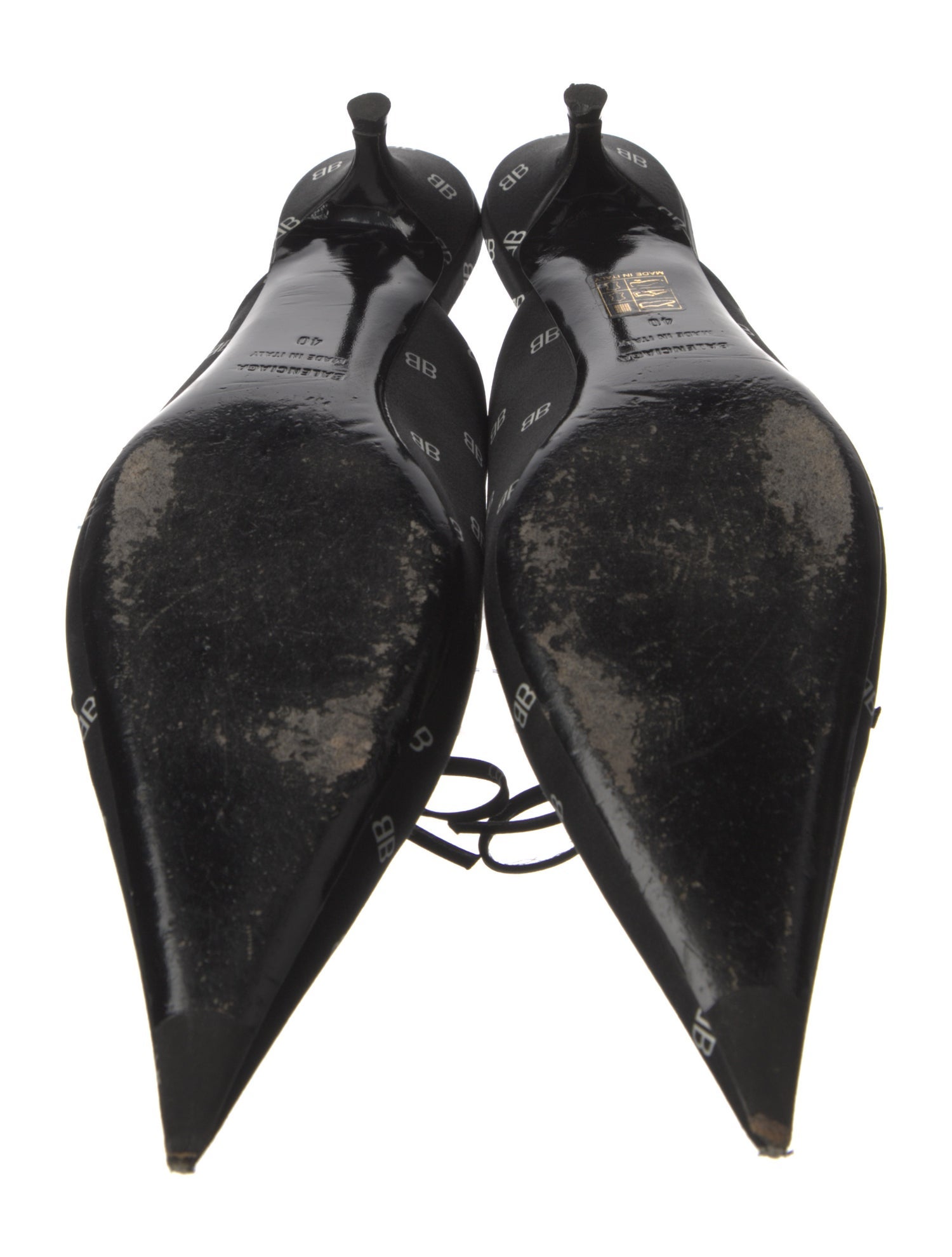 Balenciaga Satin Printed Mules